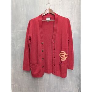 Hillflint Boston College BC Cardigan Sweater Men Medium Red Wool Blend Button Up